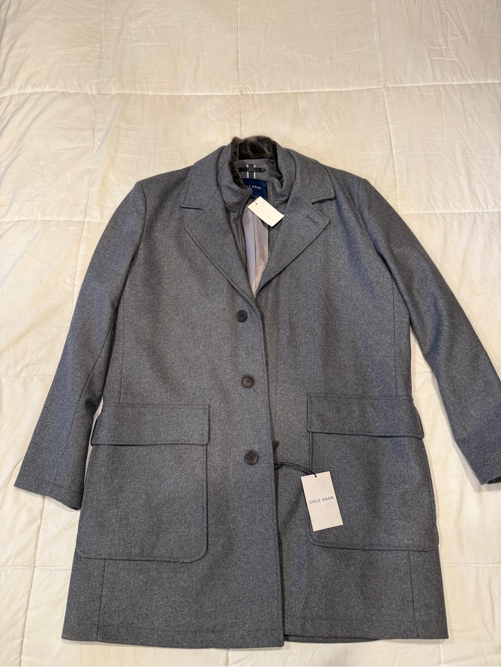 Cole Haan Gray Men's Pea Coat